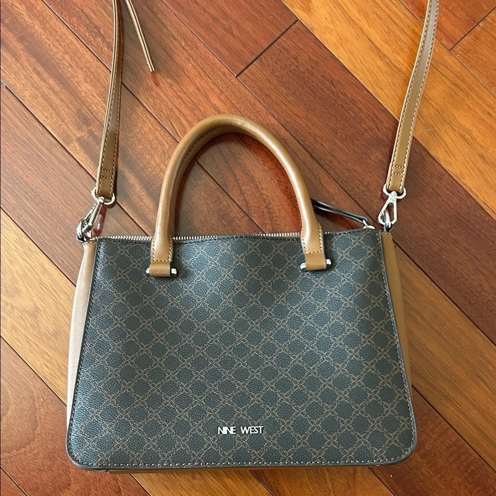 Nine West Elegant Brown and Tan Crossbody Bag